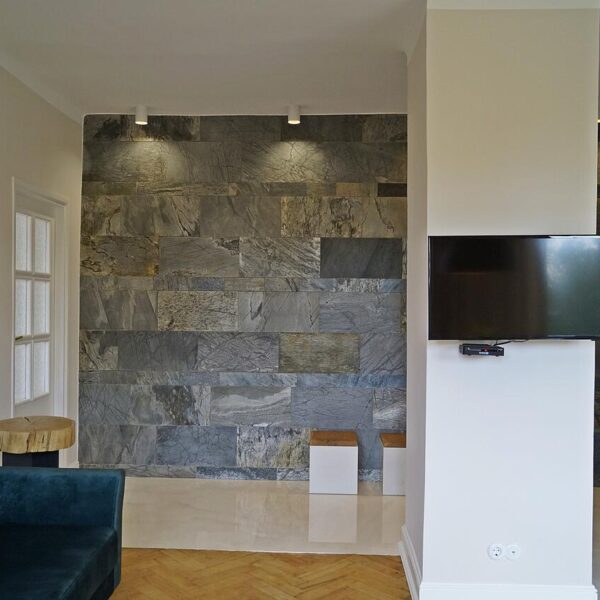 Płytki Kamienne Na Ścianę 40x80 Polerowane Silver Shine