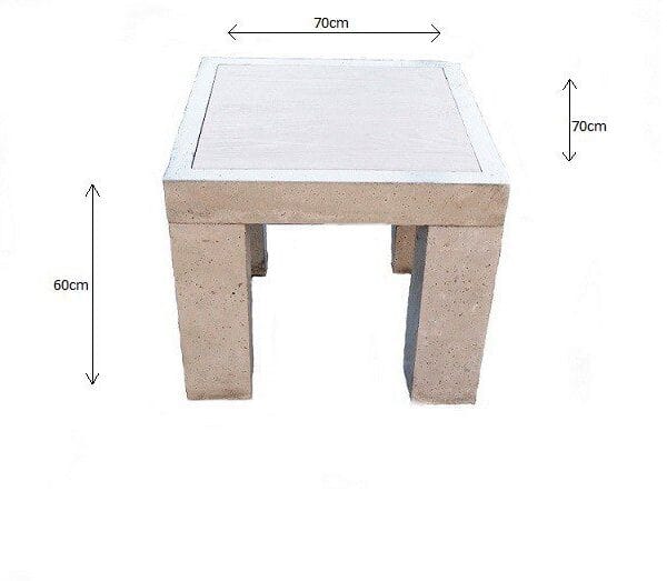 Betonowy Stół "Concrete+Wood Table Set"