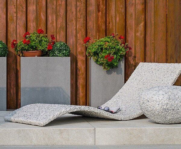 Leżak do ogrodu White Grey