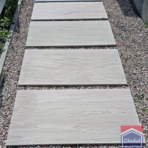 Duże Płyty Tarasowe Kota White 120x60x2 Szary Kamień Naturalny