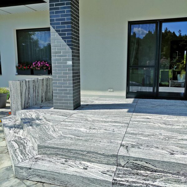 Płyty Kamienne Granit Landscape Płomieniowane-Szczotkowane 120x60x2cm