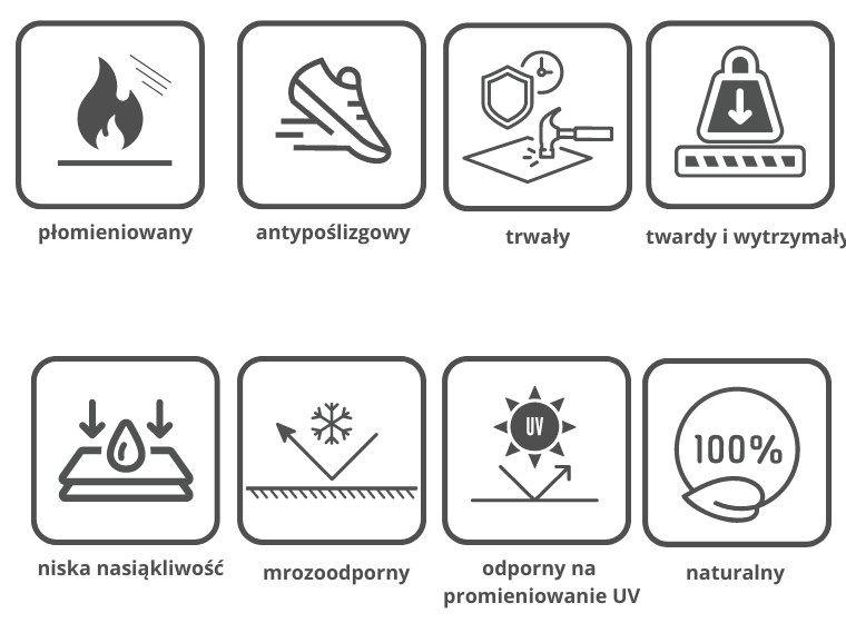 płomieniowany granit kwar-pias