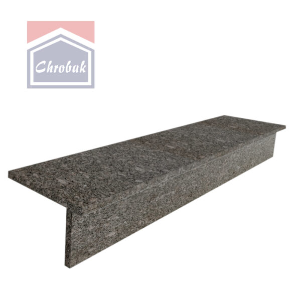 Stopień Granitowy Tan Brown 2 cm Płomieniowany