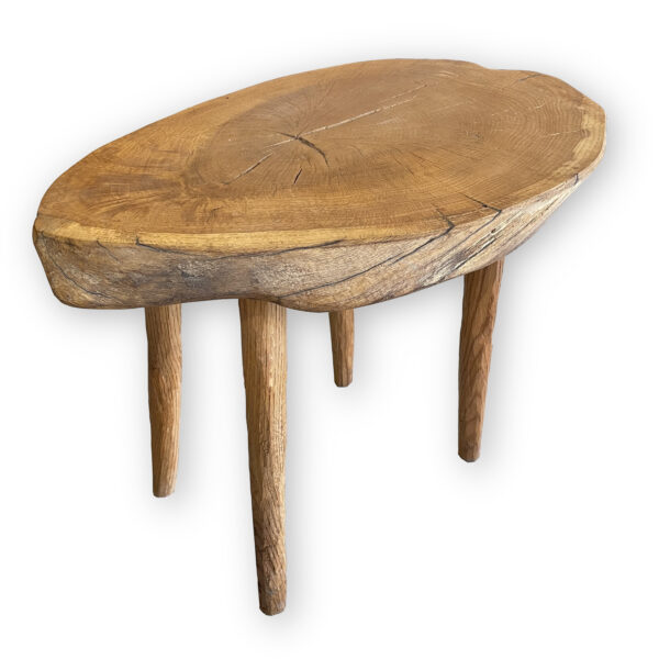 Stołek Z Naturalnego Drewna